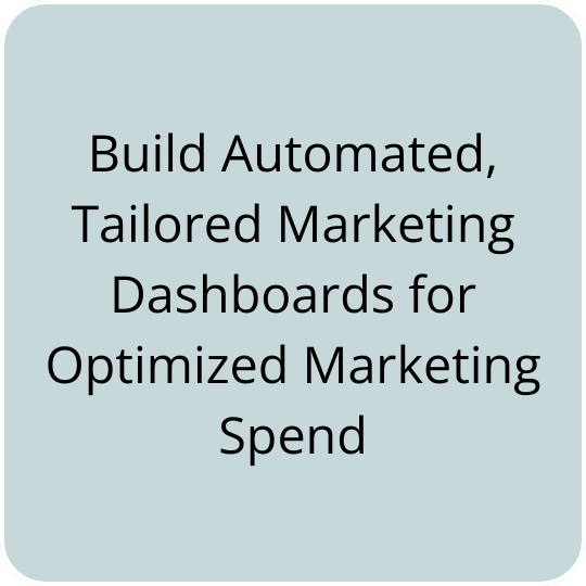 Build Automated, Tailored Marketing Dashboards for Optimized Marketing Spend